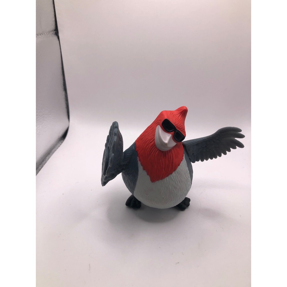 Rio Movie Pedro Cardinal Bird Action Figure Sunglasses Grey Red 2.5 Inch Toy